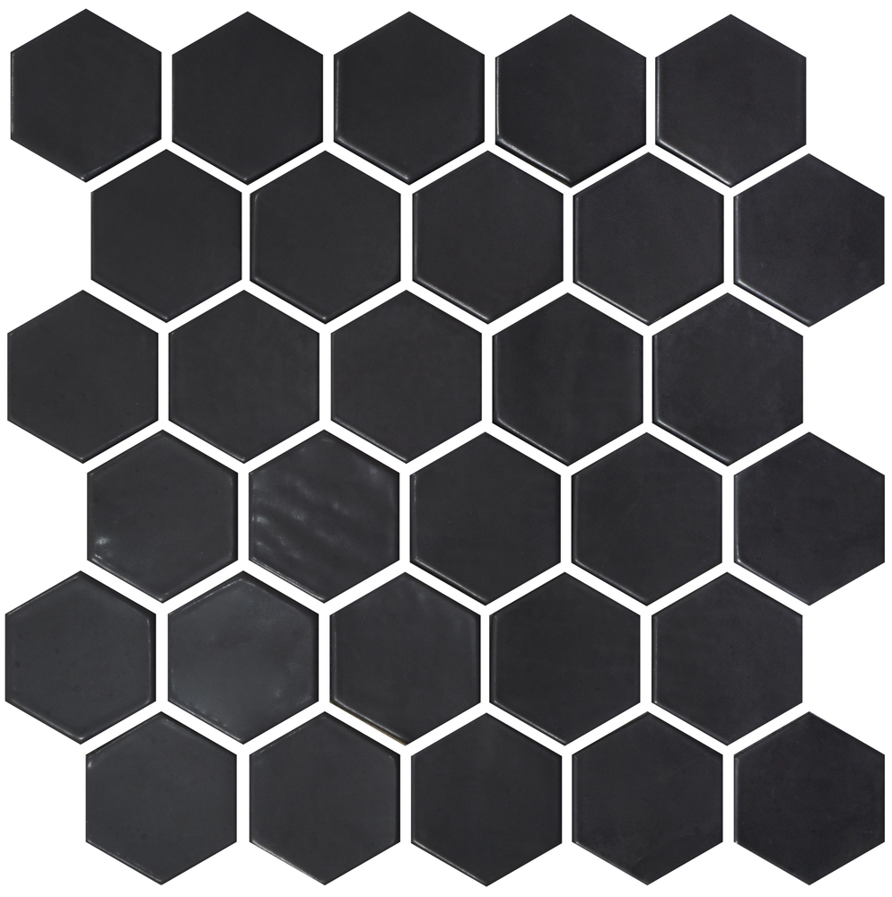 Мозаїка H 6021 Hexagon Black MATT 295x295x9 Котто Кераміка - Зображення