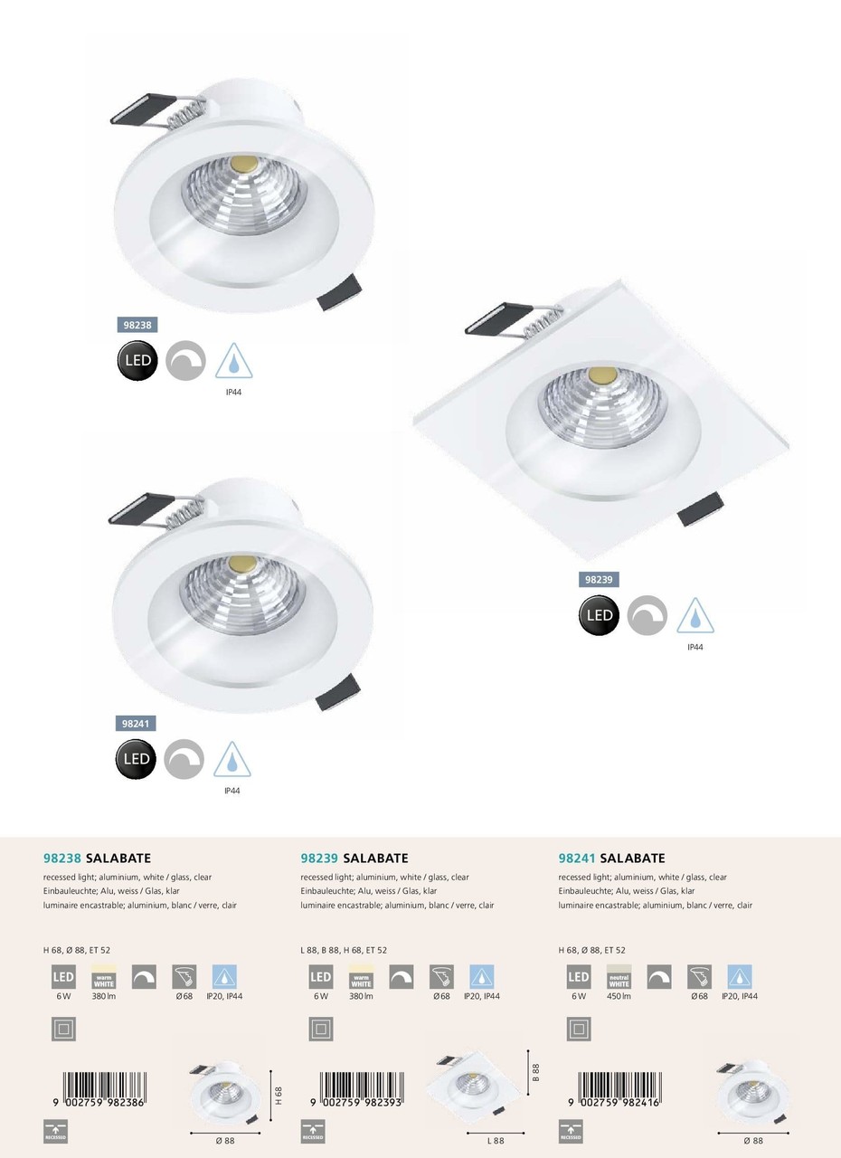 Точковий світильник SALABATE 4000K (98241), EGLO - Зображення 98241-.jpg