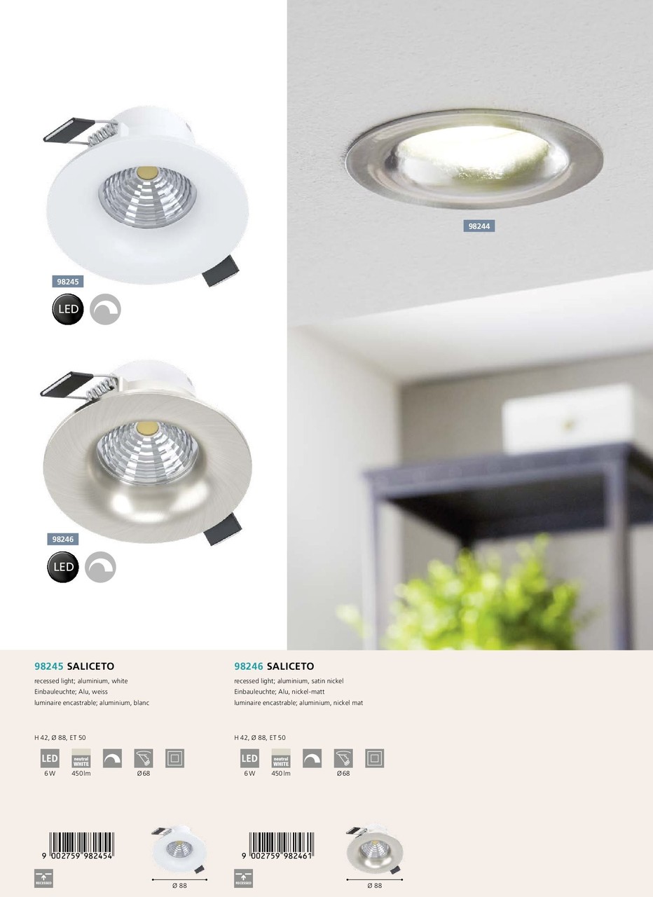 Точковий світильник SALICETO 4000K (98245), EGLO - Зображення 98243--.jpg