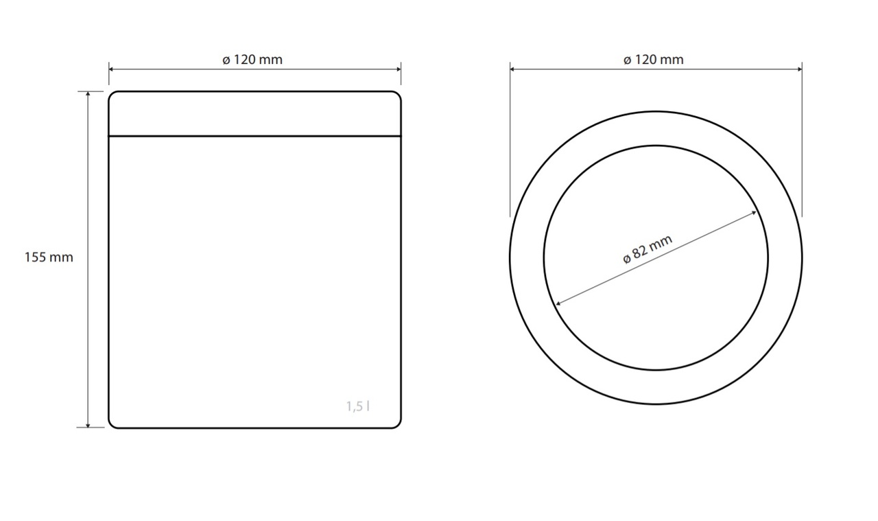 Відро для сміття 1,5 л Hotel (137115205), Bemeta - Зображення 9876f-13711-1.jpg