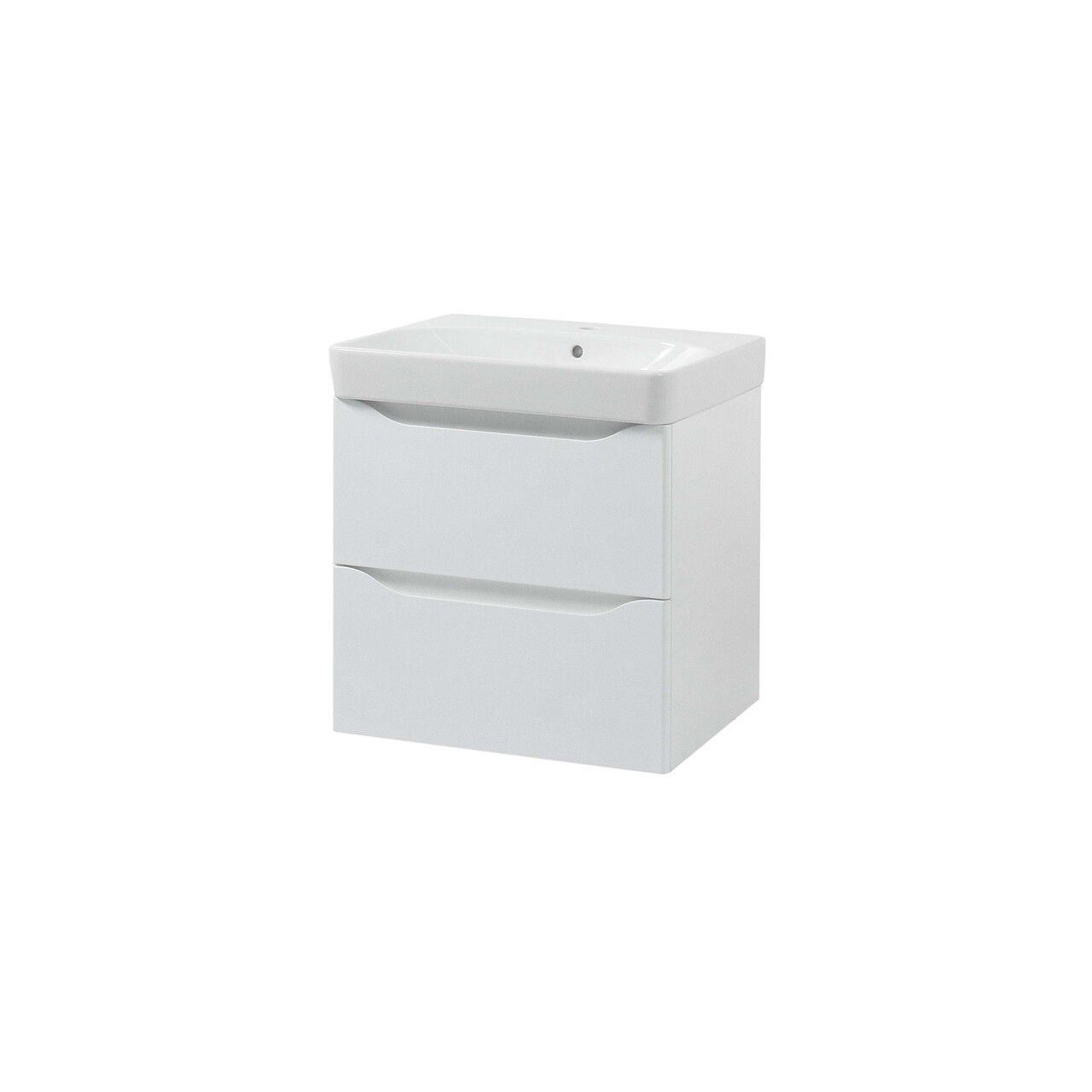 Шафка з умивальником 60 Smile Square White matt SM-60 ПБ+500.229.01.1 Air-Line - Зображення