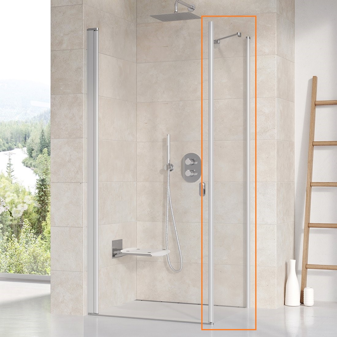 Душова стінка нерухома одноелементна CHROME CPS-100 Transparent, (9QVA0U00Z1) RAVAK - Зображення 9QV40U00Z1.jpg