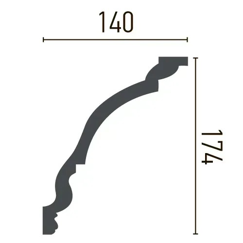 Карниз поліуретановий Gaudi Decor (C 127), ELITE DECOR - Зображення ATUI6W1_C_127-.jpg