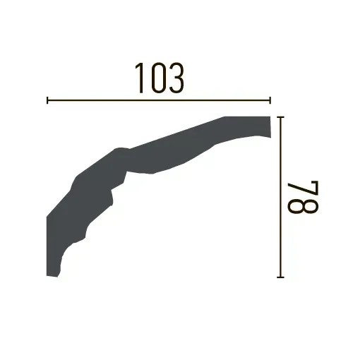 Карниз поліуретановий Gaudi Decor (C 144 Flexi), ELITE DECOR - Зображення ATUI6W1_C_144_Flexi-.jpg