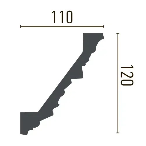Карниз поліуретановий Gaudi Decor (C 158), ELITE DECOR - Зображення ATUI6W1_C_158-.jpg