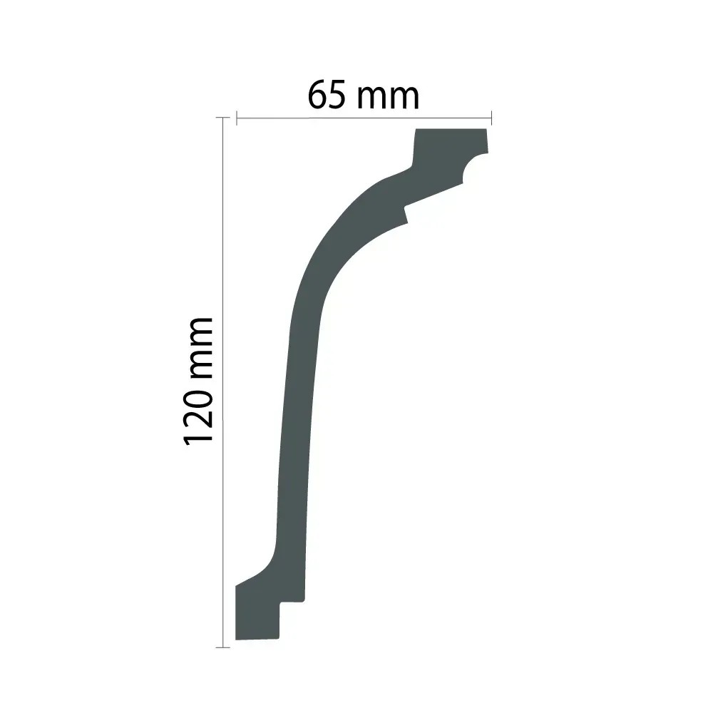 Карниз поліуретановий Gaudi Decor (P 136 Flexi), ELITE DECOR - Зображення ATUI6W1_P_136_Flexi-.jpg
