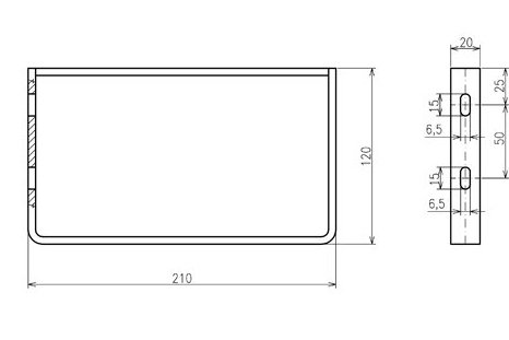 Кронштейн для умивальника CLASSIC 400, RAVAK - Зображення B14000100P-3.jpg