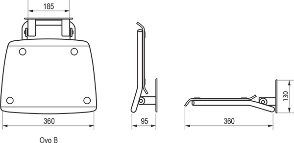 Сидіння для душу OVO-B-CLEAR, RAVAK - Зображення B8F0000015-2.jpg