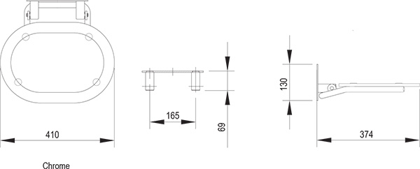 Сидіння для душу CHROME CLEAR-STAINLESS, RAVAK - Зображення B8F0000029-2.jpg