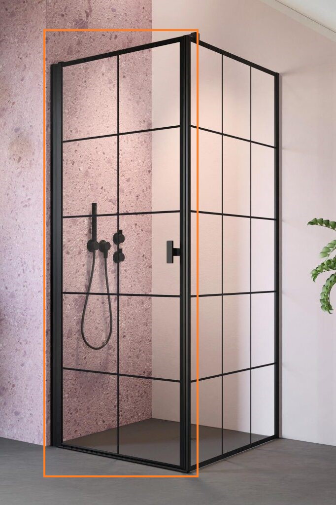 Душові двері NES Black KDJ I 90 Factory ліві, RADAWAY - Зображення