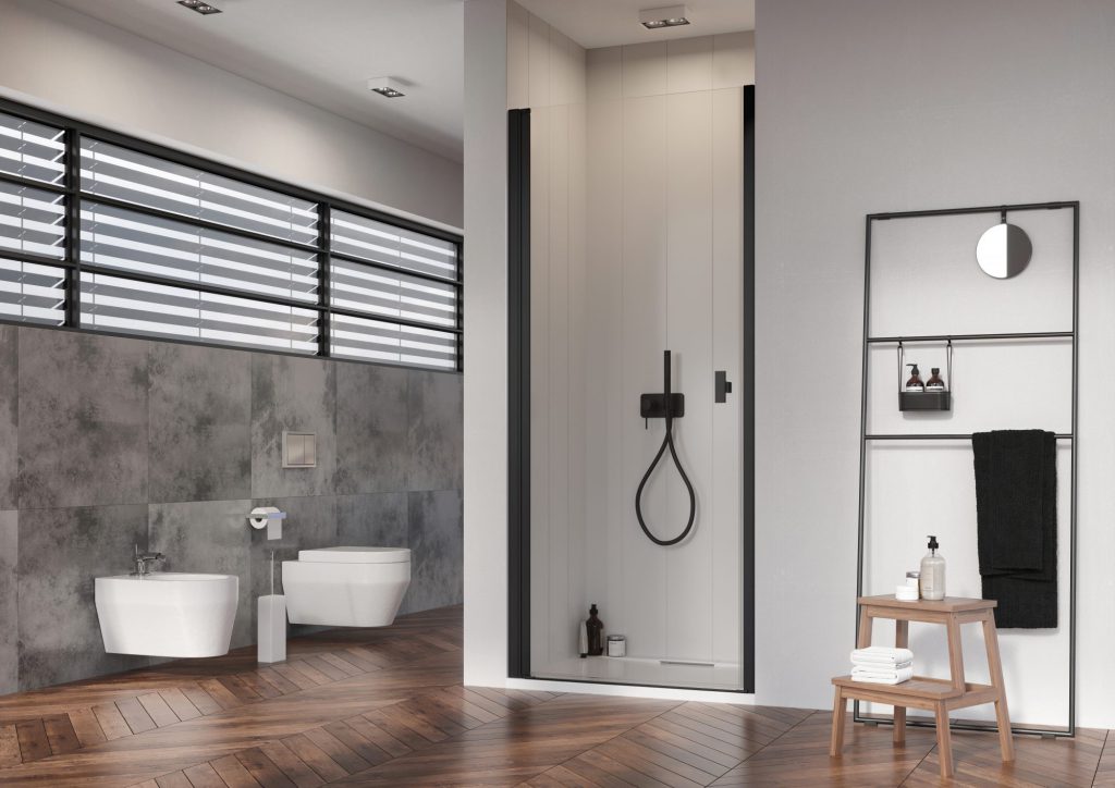 Душові двері NES Black DWJ I 70 праві RADAWAY - Зображення BLACK_NES-DWJ-I-.jpg