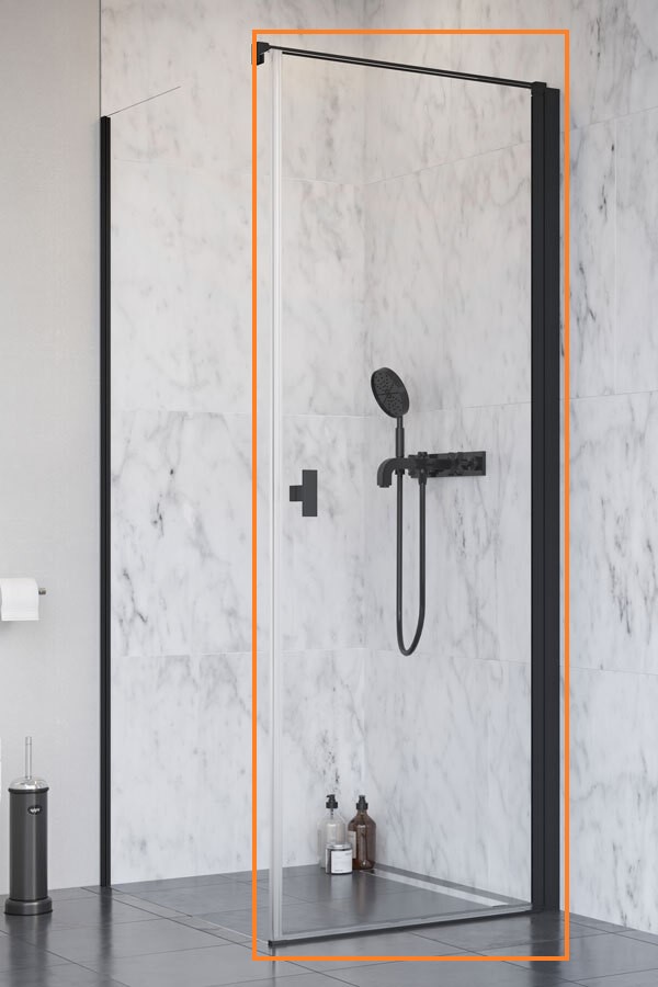 Душові двері NES Black KDJ I 80 праві RADAWAY - Зображення