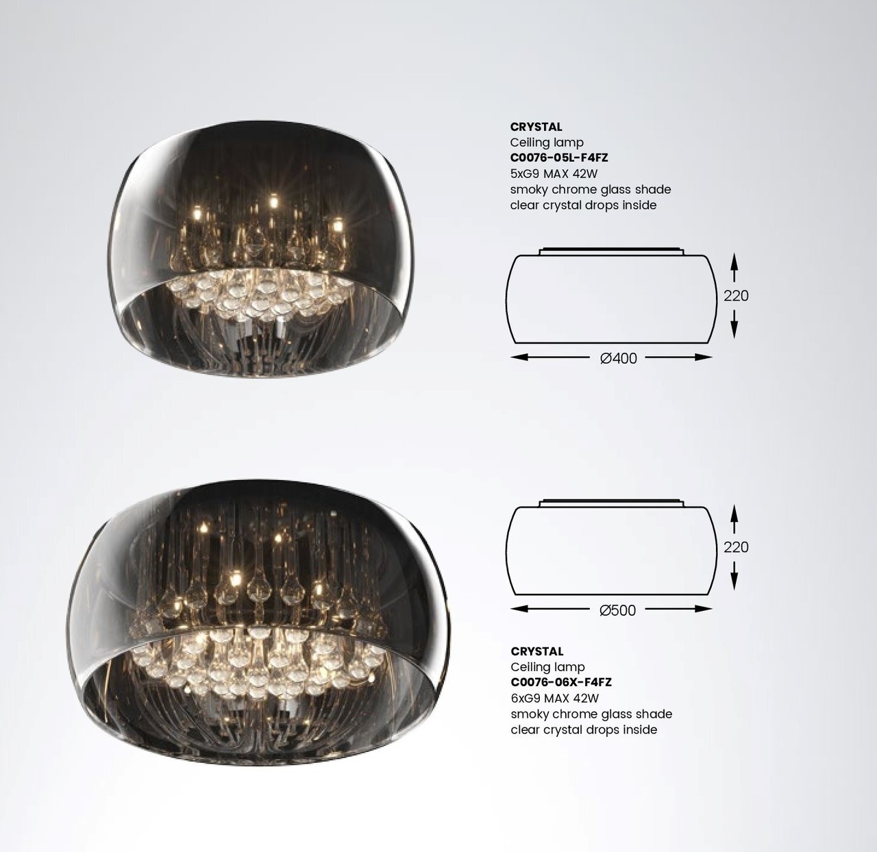 Світильник CRYSTAL (C0076-06X-F4FZ), Zuma Line - Зображення C0076-05L-F4FZ-_.jpg