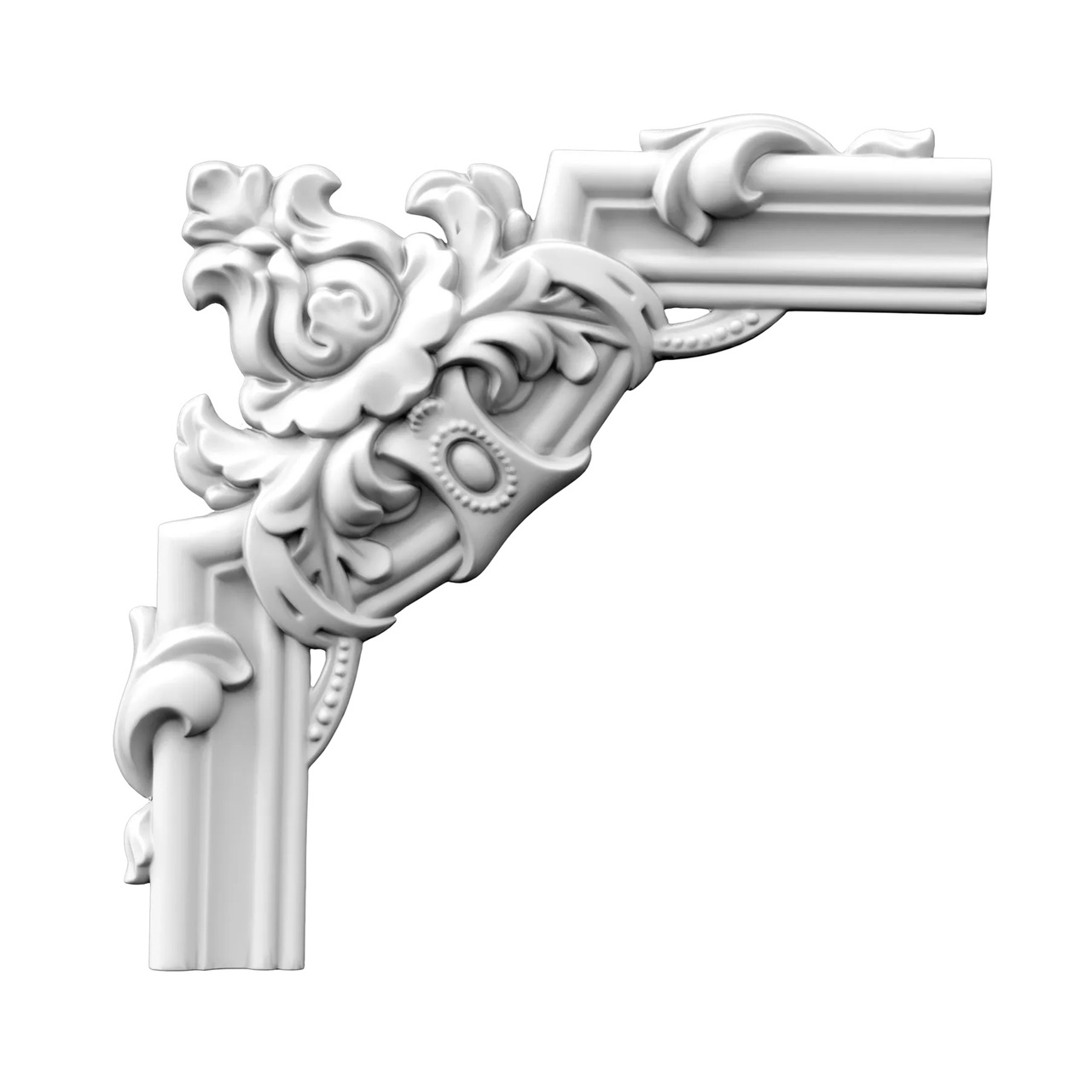 Угловой элемент молдинга полиуретановый Gaudi Decor (CF 3007A), ELITE DECOR - Зображення