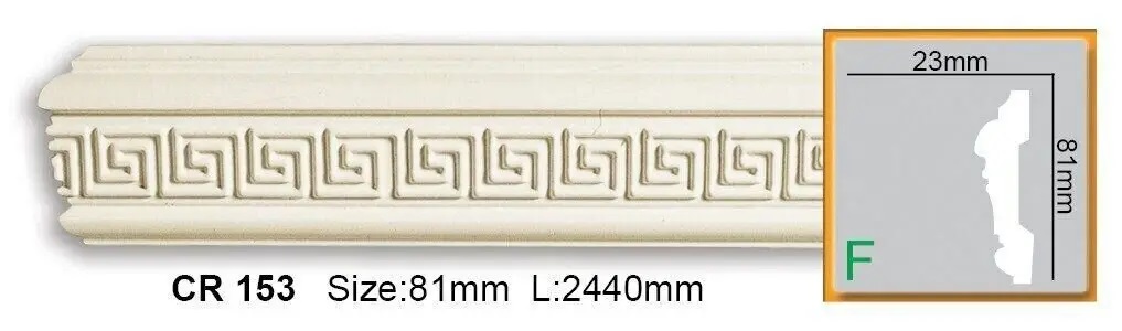 Молдинг с полиуретановым орнаментом Gaudi Decor (CR 153), ELITE DECOR - Зображення