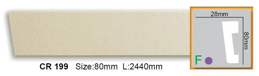 Молдинг с полиуретановым орнаментом Gaudi Decor (CR 199 Flexi), ELITE DECOR - Зображення