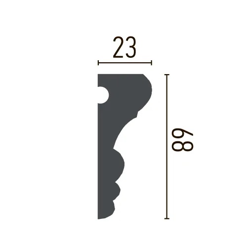 Молдинг з орнаментом поліуретановий Gaudi Decor (CR 3006 Flexi), ELITE DECOR - Зображення CR_3006_Flexi-.jpg