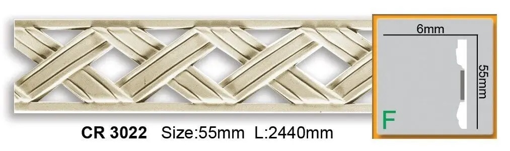 Молдинг с полиуретановым орнаментом Gaudi Decor (CR 3022), ELITE DECOR - Зображення