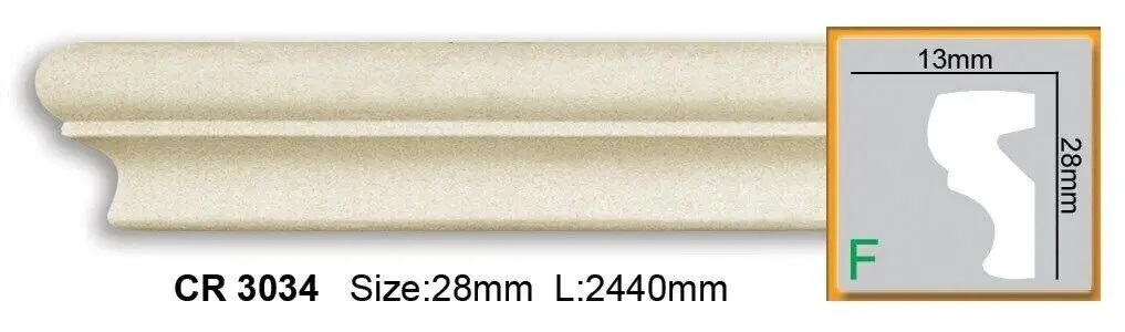 Молдинг с полиуретановым орнаментом Gaudi Decor (CR 3034 Flexi), ELITE DECOR - Зображення