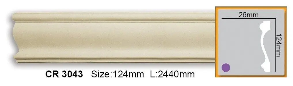 Молдинг с полиуретановым орнаментом Gaudi Decor (CR 3043 Flexi), ELITE DECOR - Зображення