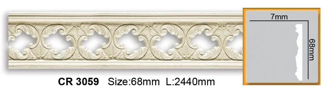 Молдинг с полиуретановым орнаментом Gaudi Decor (CR 3059), ELITE DECOR - Зображення