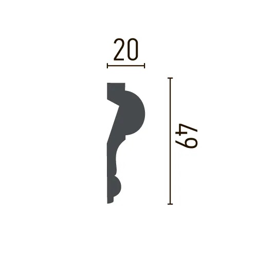 Молдинг з орнаментом поліуретановий Gaudi Decor (CR 3073), ELITE DECOR - Зображення CR_3073-.jpg