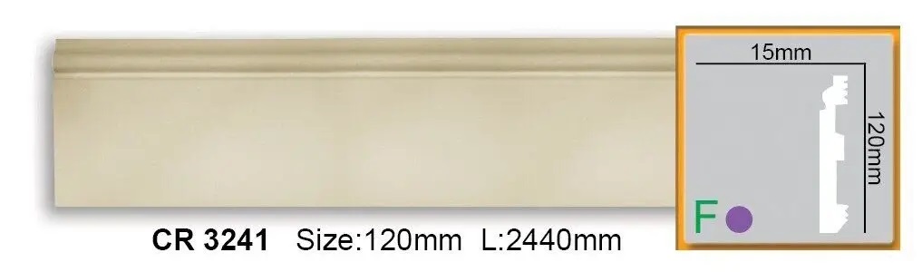 Молдинг с полиуретановым орнаментом Gaudi Decor (CR 3241 Flexi), ELITE DECOR - Зображення