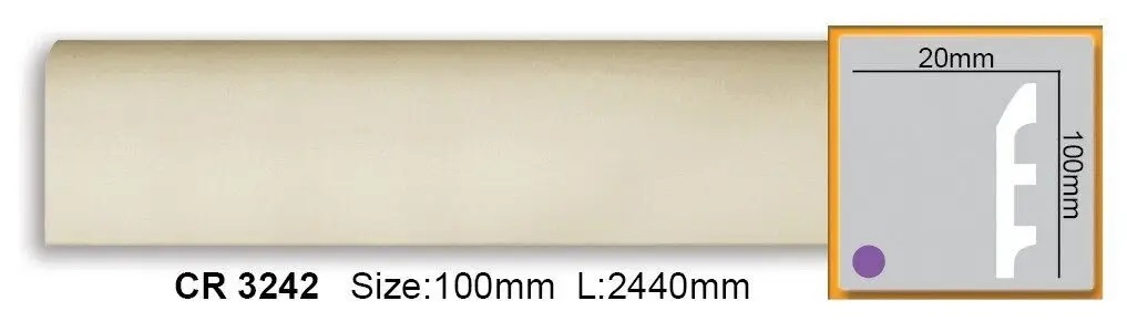 Молдинг с полиуретановым орнаментом Gaudi Decor (CR 3242 Flexi), ELITE DECOR - Зображення