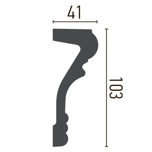 Молдинг з орнаментом поліуретановий Gaudi Decor (CR 512), ELITE DECOR - Зображення CR_512-.jpg