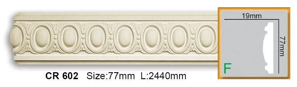 Молдинг с полиуретановым орнаментом Gaudi Decor (CR 602), ELITE DECOR - Зображення