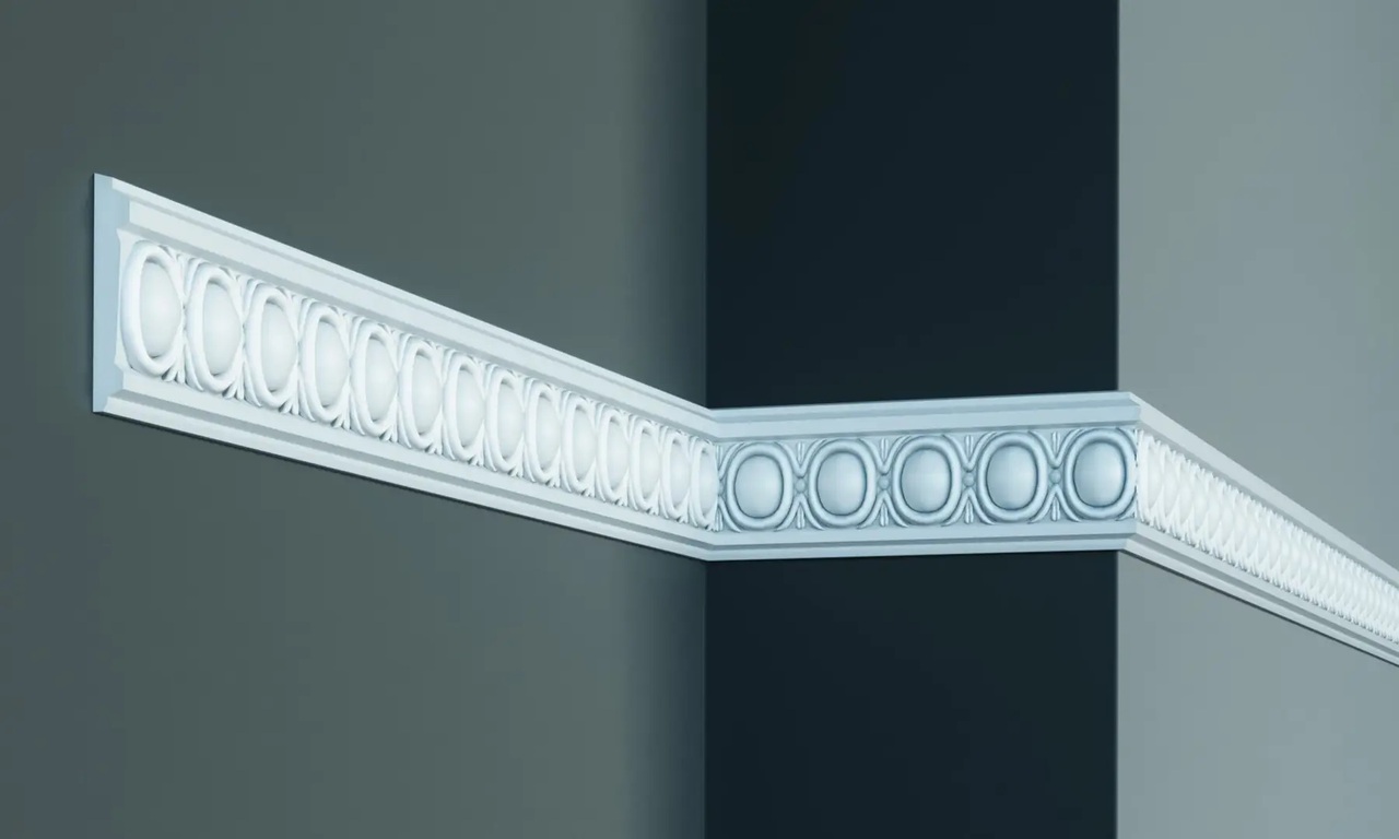 Молдинг с полиуретановым орнаментом Gaudi Decor (CR 602 Flexi), ELITE DECOR - Зображення CR_602_Flexi.jpg