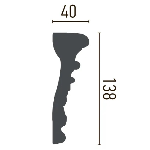 Молдинг с полиуретановым орнаментом Gaudi Decor (CR 608), ELITE DECOR - Зображення CR_608-.jpg
