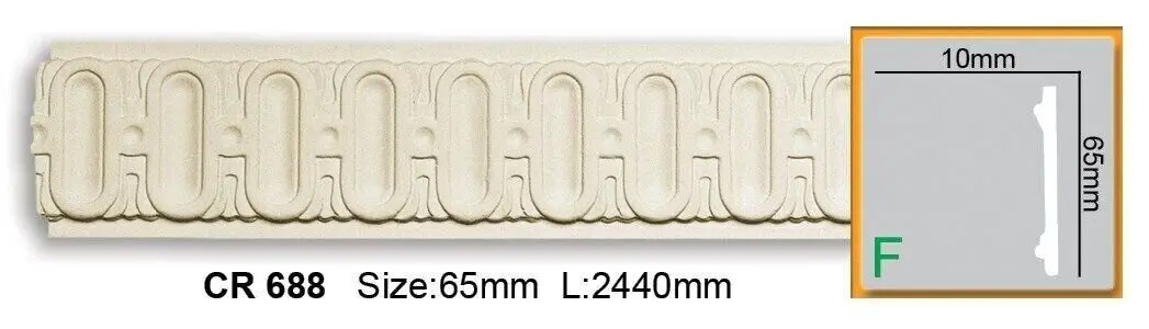 Молдинг с полиуретановым орнаментом Gaudi Decor (CR 688), ELITE DECOR - Зображення