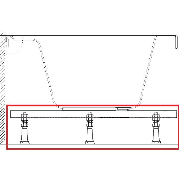 Комплект ніжок до ванни ROSA, RAVAK - Зображення CY55000000_2.jpg