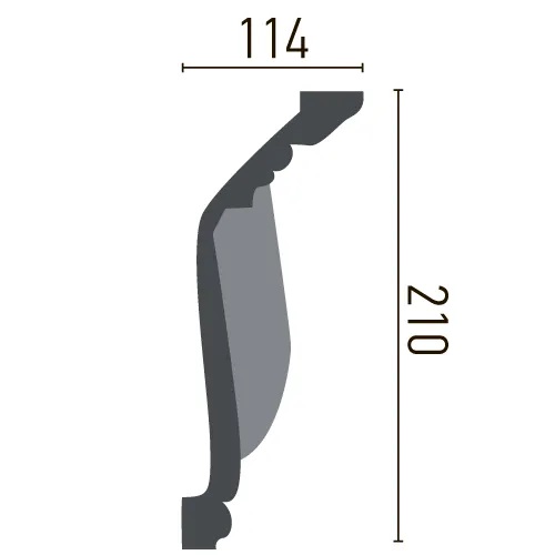 Карниз полиуретановый Gaudi Decor (С 101), ELITE DECOR - Зображення C_101-.jpg