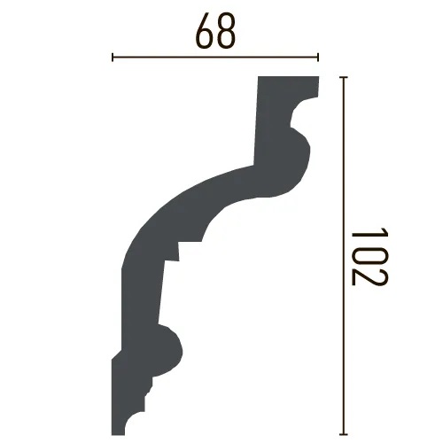 Карниз полиуретановый Gaudi Decor (C 1015 Flexi), ELITE DECOR - Зображення C_1015_Flexi-.jpg