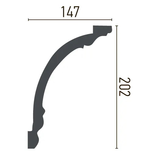Карниз полиуретановый Gaudi Decor (C 102), ELITE DECOR - Зображення C_102-.jpg