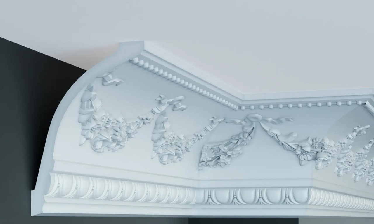 Карниз полиуретановый Gaudi Decor (C 102), ELITE DECOR - Зображення C_102.jpg