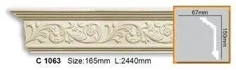 Карниз полиуретановый Gaudi Decor (C 1063), ELITE DECOR - Зображення