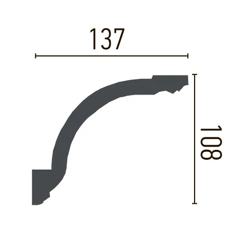 Карниз поліуретановий Gaudi Decor (C 122 Flexi), ELITE DECOR - Зображення C_122_Flexi-.jpg