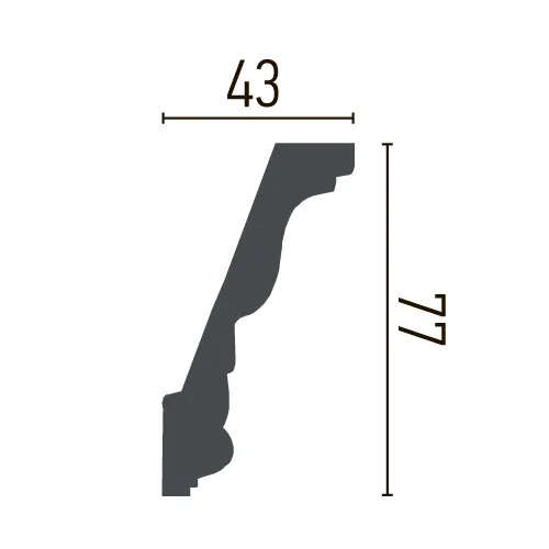 Карниз поліуретановий Gaudi Decor (C 128), ELITE DECOR - Зображення C_128-.jpg