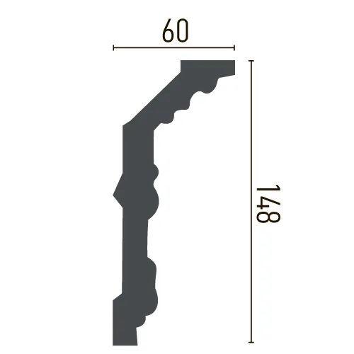 Карниз полиуретановый Gaudi Decor (C 140), ELITE DECOR - Зображення C_140-.jpg