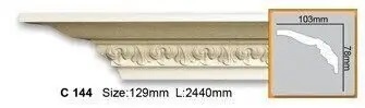 Карниз полиуретановый Gaudi Decor (C 144), ELITE DECOR - Зображення