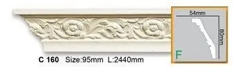 Карниз полиуретановый Gaudi Decor (C 160), ELITE DECOR - Зображення