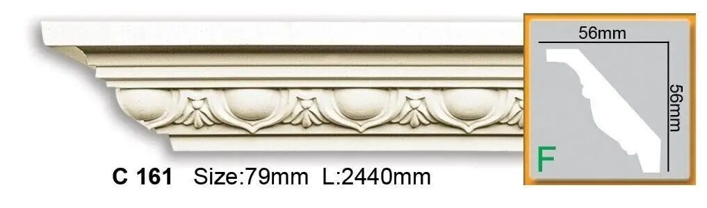 Карниз полиуретановый Gaudi Decor (C 161 Flexi), ELITE DECOR - Зображення