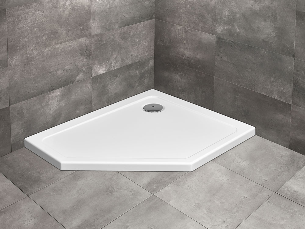 Душевой поддон Doros PT E Stone White 100x90 см правый, RADAWAY - Зображення
