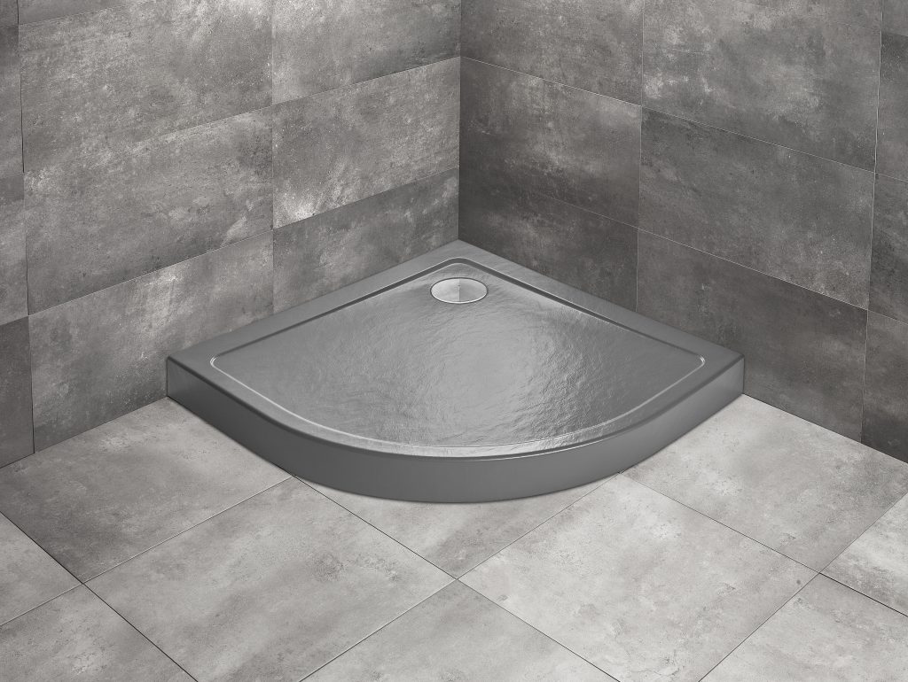 Душовий піддон Doros A Compact Stone Anthracite 80x80 см, RADAWAY - Зображення