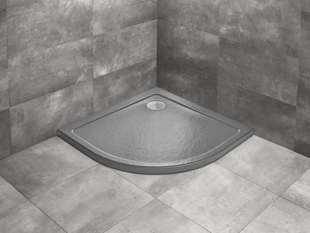Душовий піддон Doros A Stone Anthracite 90x90 см, RADAWAY - Зображення