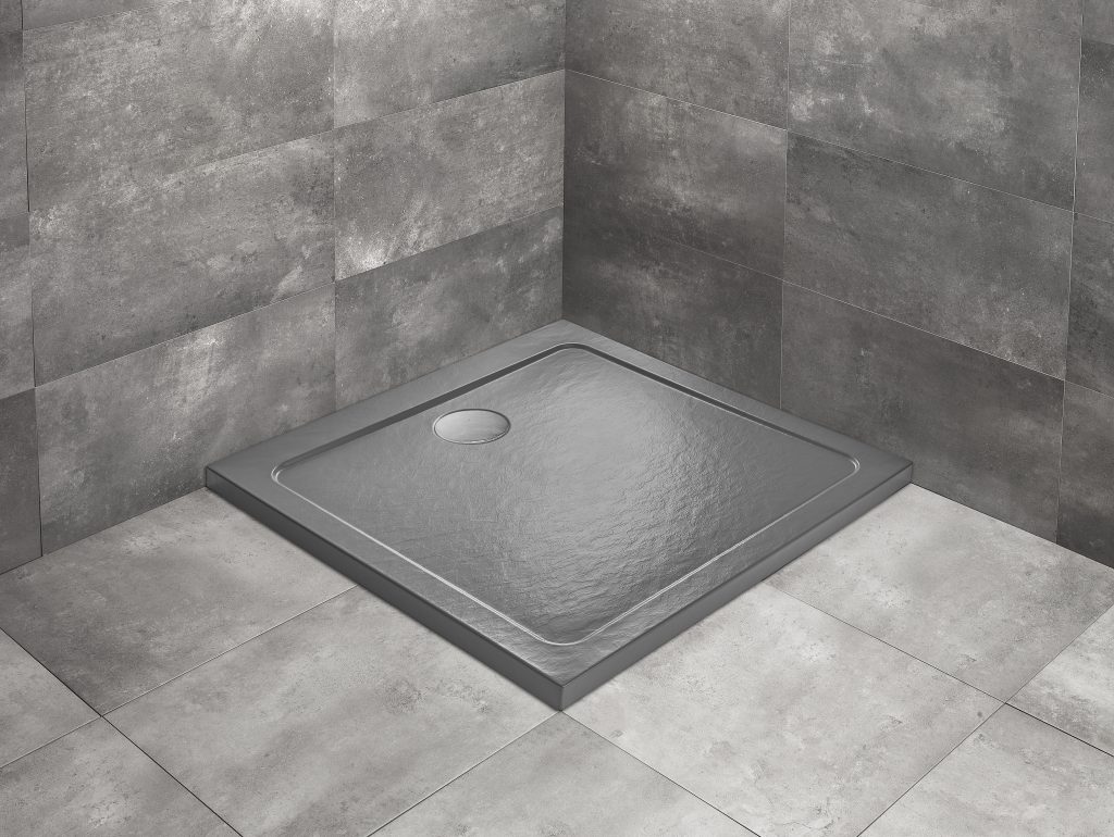 Душовий піддон Doros C Stone Anthracite100x100 см, RADAWAY - Зображення