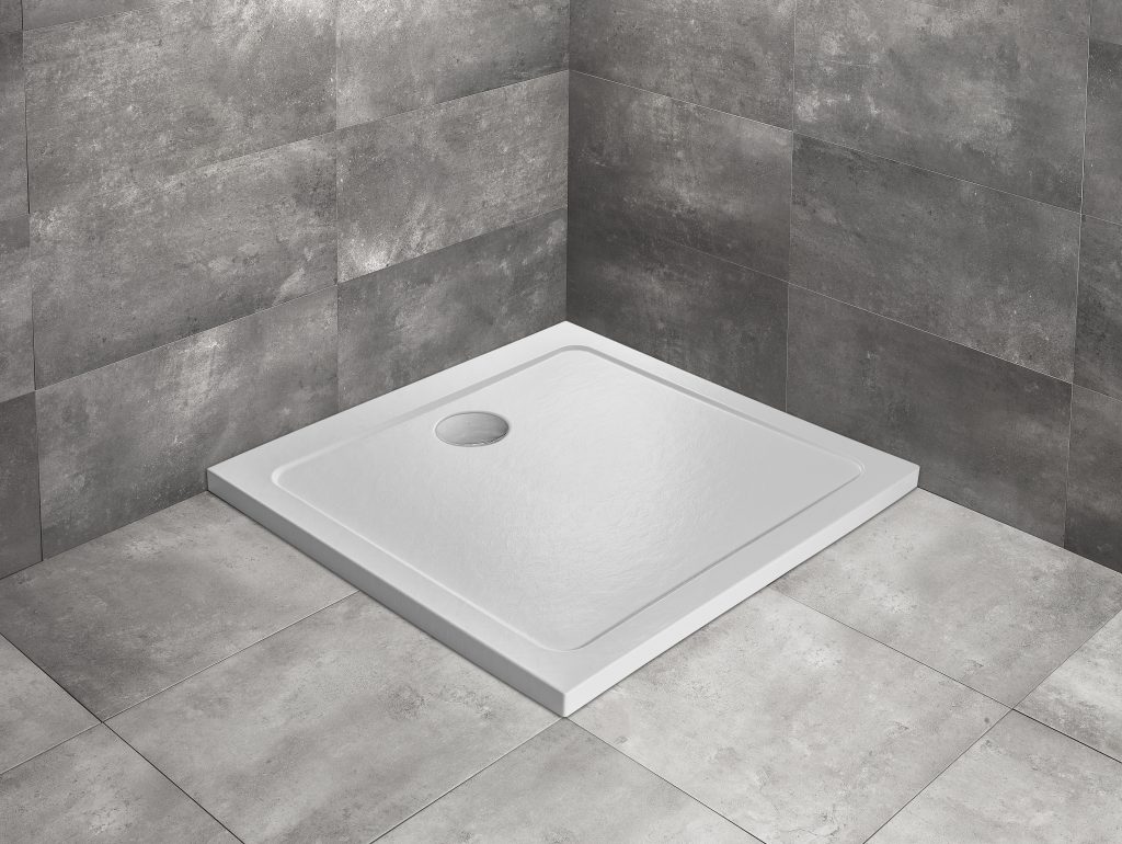 Душовий піддон Doros C Stone White 80x80 см, RADAWAY - Зображення